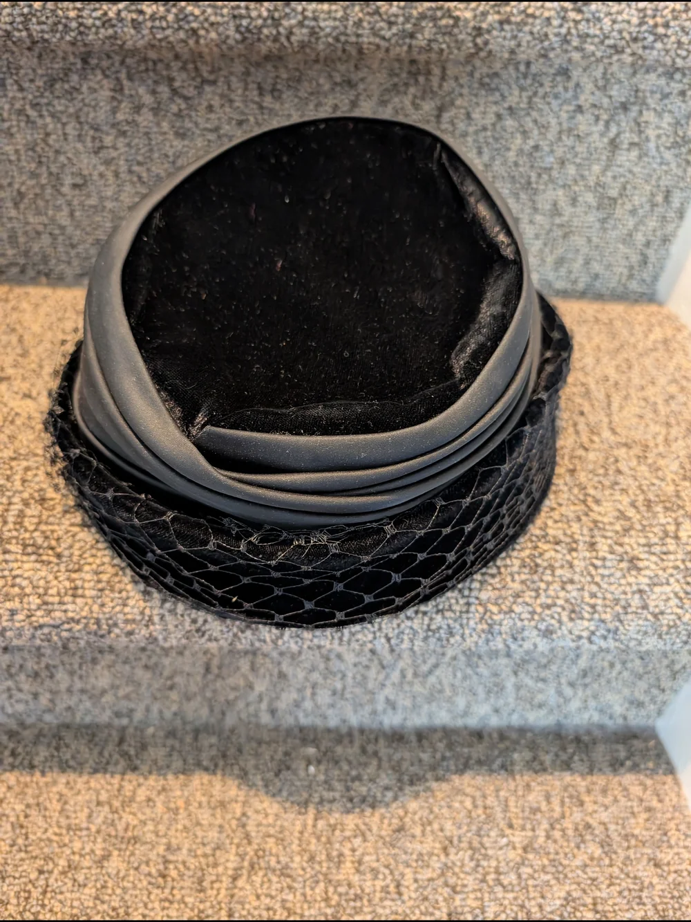 Classic Black Velvet Ladies Hat with Veil